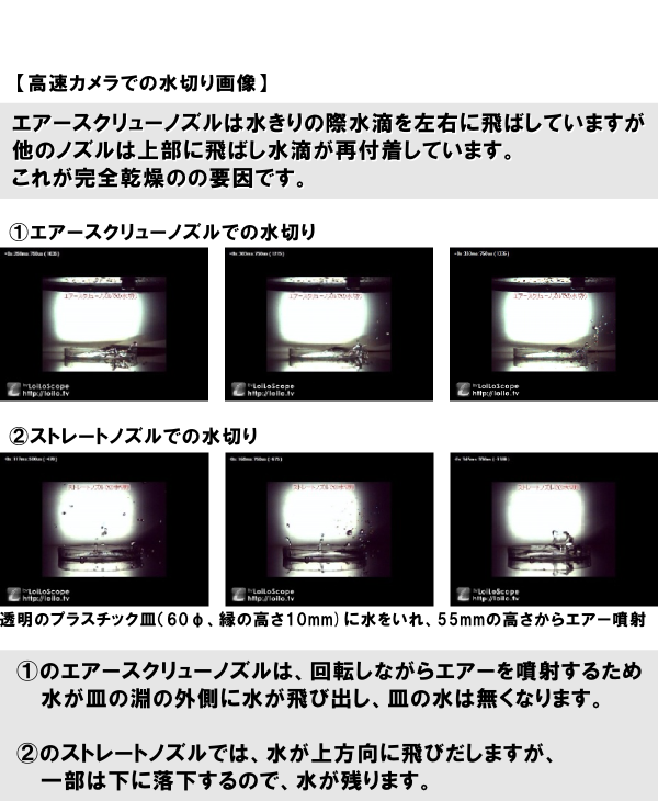 高速カメラでの水切り画像